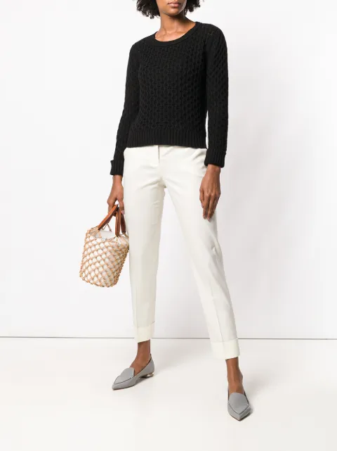LAMBERTO LOSANI LAMBERTO LOSANI KNITTED JUMPER - BLACK