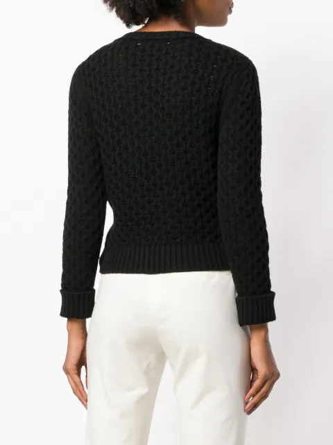 LAMBERTO LOSANI LAMBERTO LOSANI KNITTED JUMPER - BLACK