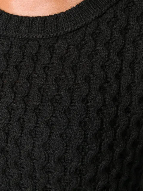LAMBERTO LOSANI LAMBERTO LOSANI KNITTED JUMPER - BLACK