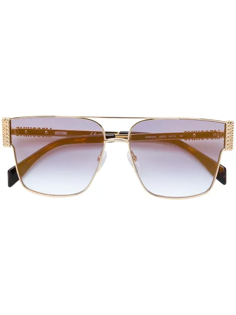 Click to view more detailed imagery on our partner's website Moschino Eyewear Square Sunglasses In Metallic