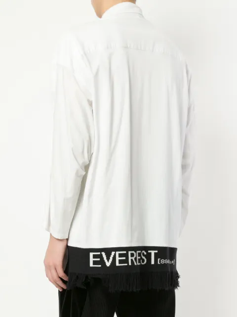 YOSHIOKUBO YOSHIOKUBO FRINGE TAPE SHIRTS - WHITE
