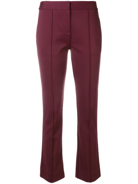 Click to view more detailed imagery on our partner's website Diane Von Furstenberg Mid-rise Cropped Boot-cut Pants In Red