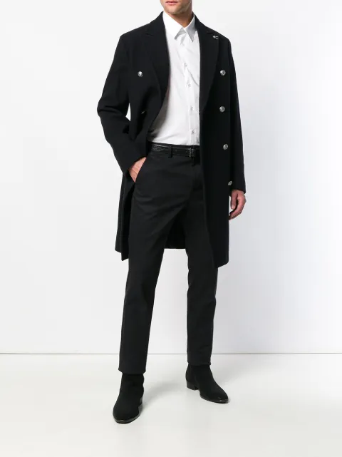 JUST CAVALLI JUST CAVALLI LONG-SLEEVE FITTED SHIRT - WHITE