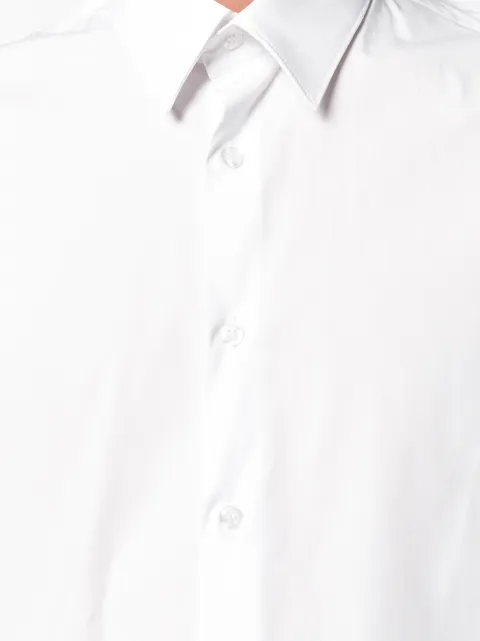 JUST CAVALLI JUST CAVALLI LONG-SLEEVE FITTED SHIRT - WHITE