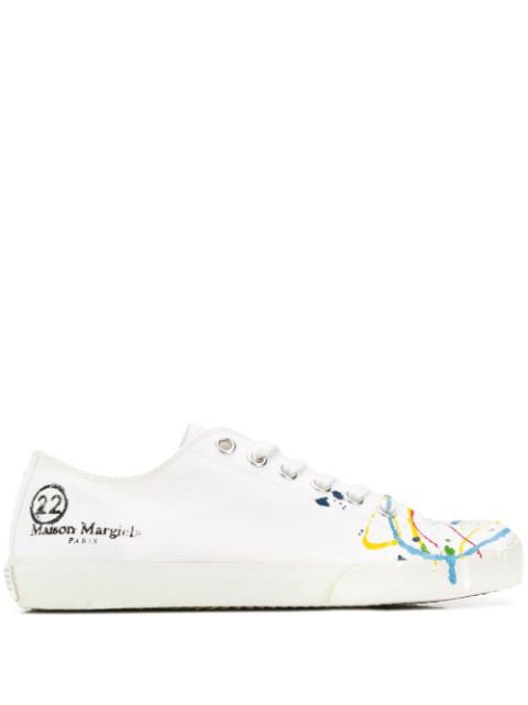 Maison Margiela Tabi paint-splatter sneakers Women