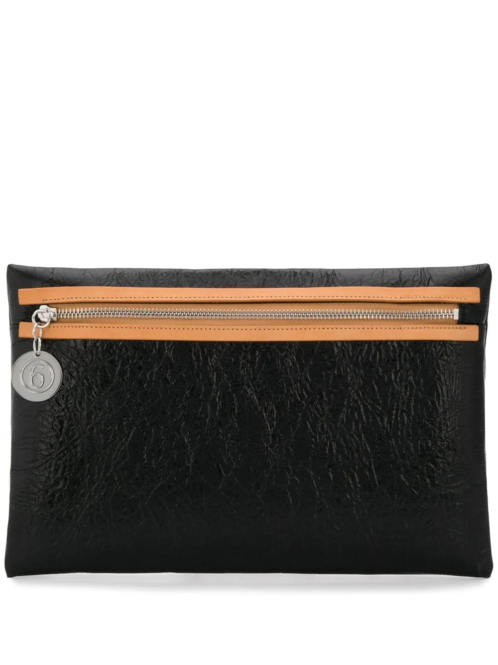 MM6 Maison Margiela Clutch con lavorazione in rilievo - Nero