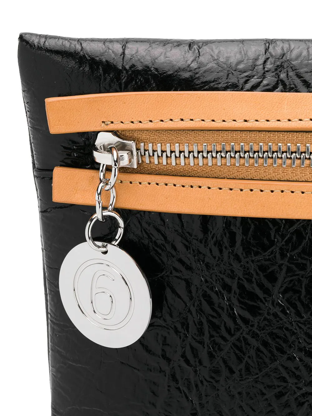 MM6 Maison Margiela clutch met textuur Zwart