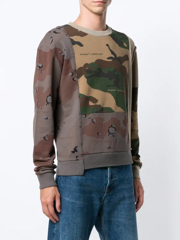 off white reconstructed hoodie