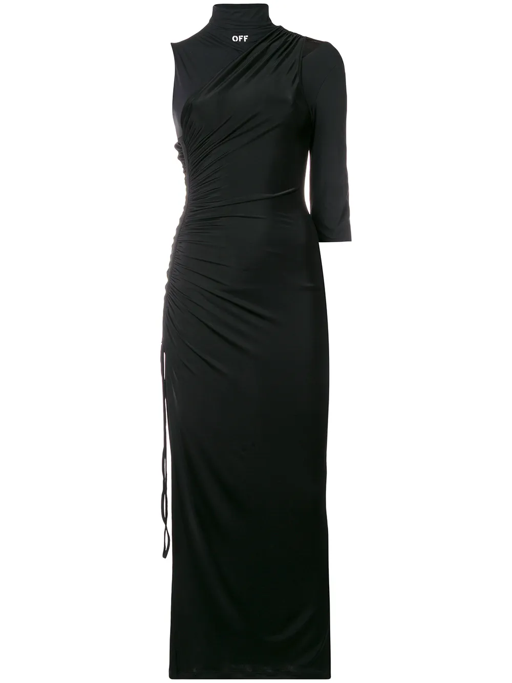 Off-White Abito con maniche asimmetriche - Nero