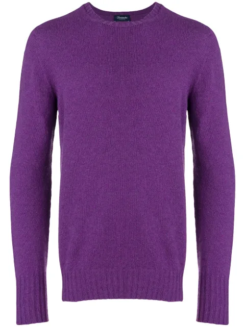 Drumohr Crew Neck Pullover - Purple In Purple