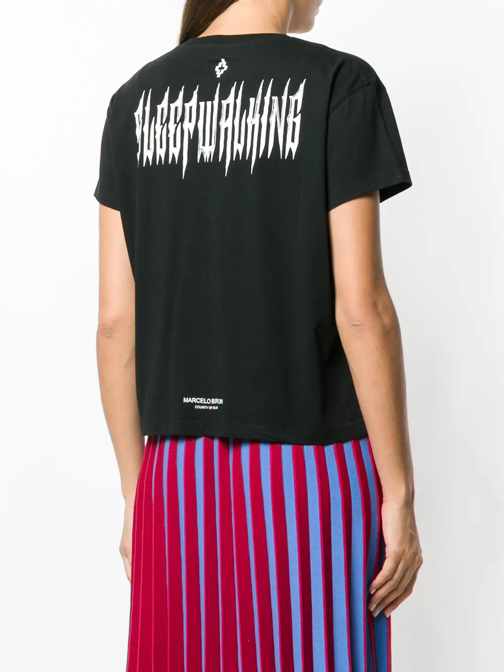 COUNTY OF MILAN shirt met kattenprint Zwart