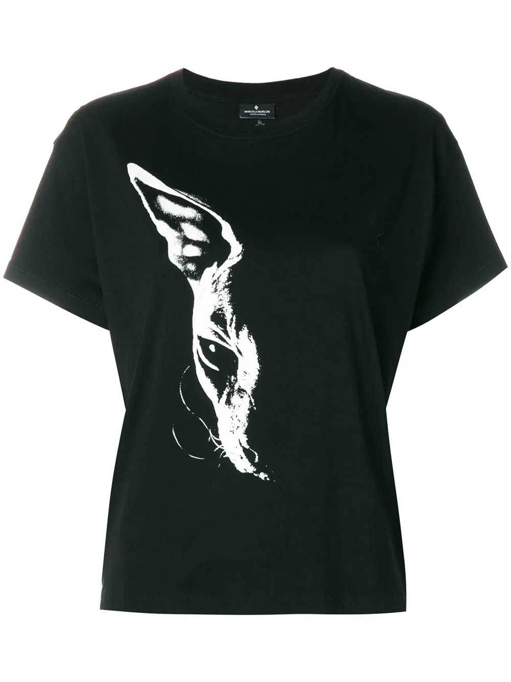 COUNTY OF MILAN T-shirt con gatto stampato - Nero