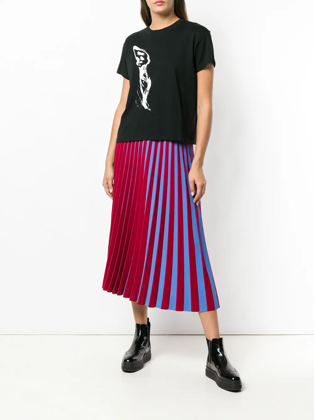 COUNTY OF MILAN shirt met kattenprint Zwart