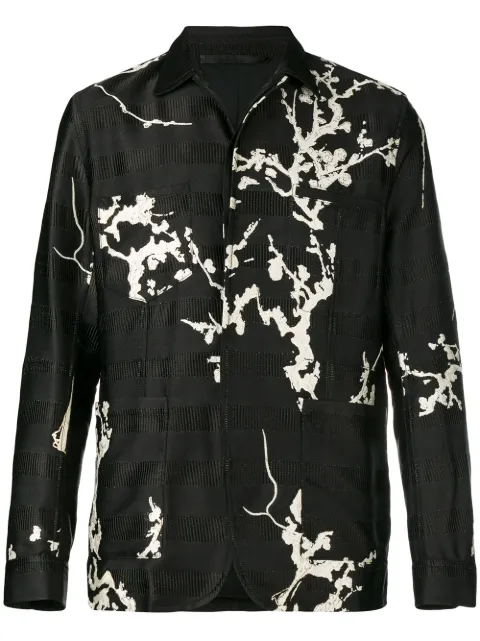 HAIDER ACKERMANN FLORAL EMBROIDERED SHIRT