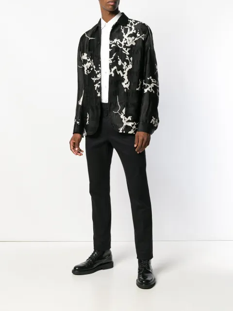 HAIDER ACKERMANN FLORAL EMBROIDERED SHIRT