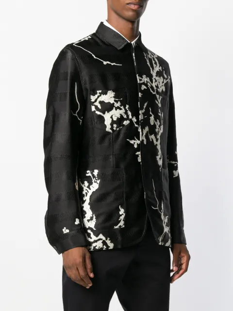 HAIDER ACKERMANN FLORAL EMBROIDERED SHIRT