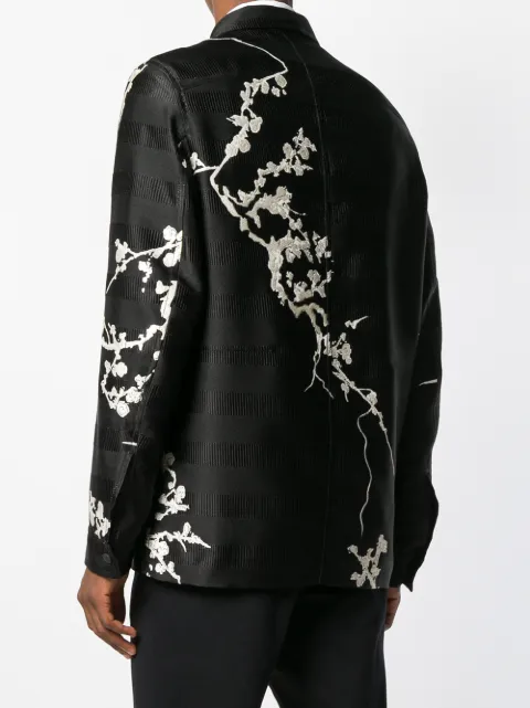 HAIDER ACKERMANN FLORAL EMBROIDERED SHIRT