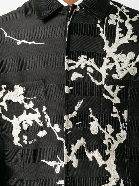 HAIDER ACKERMANN FLORAL EMBROIDERED SHIRT