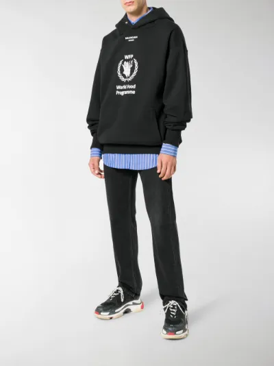 Balenciaga World Food Programme hoodie black | MODES