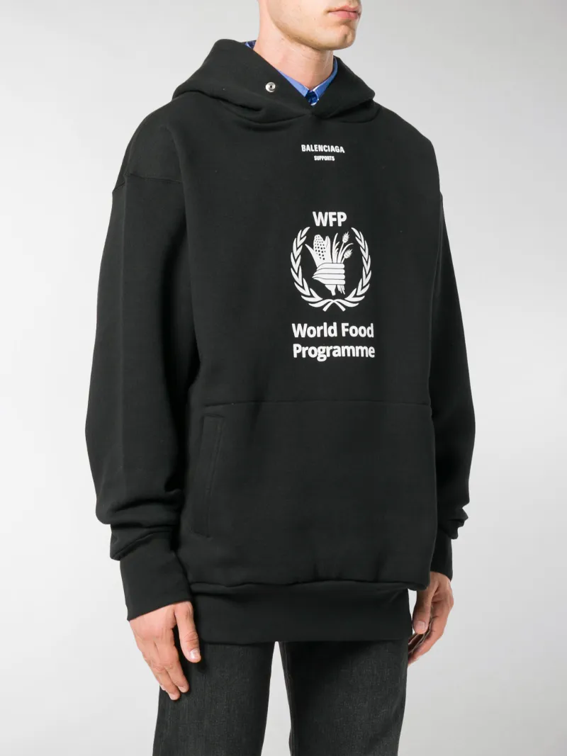 Balenciaga World Food Programme hoodie black | MODES