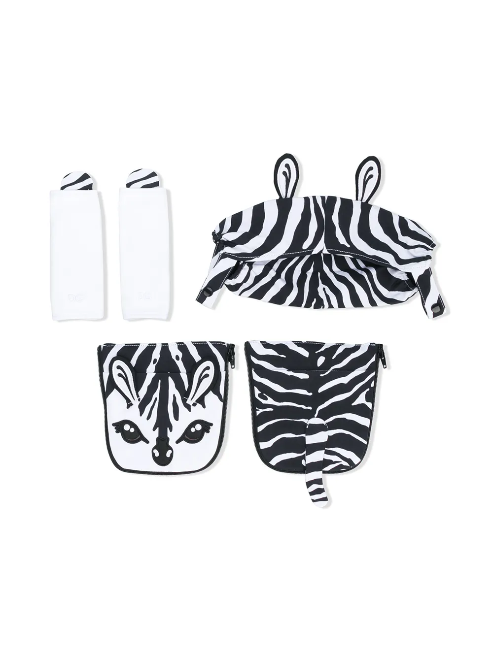 Image 1 of Dolce & Gabbana Kids zebra-print baby carrier cover