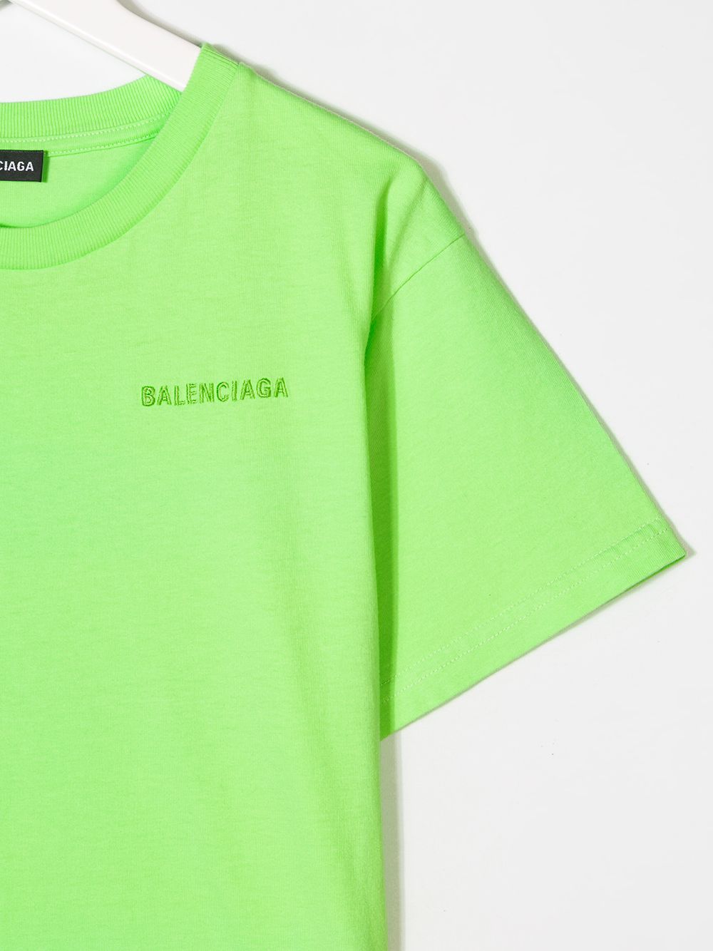 фото Balenciaga kids футболка с флуоресцентным логотипом