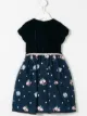 الصورة 2 من Monnalisa floral embroidery gathered dress