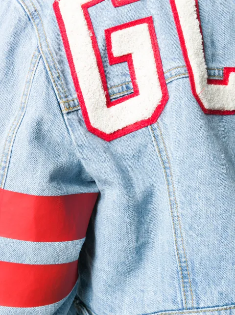 GCDS GCDS CROPPED STRIPE DETAIL JACKET - BLUE