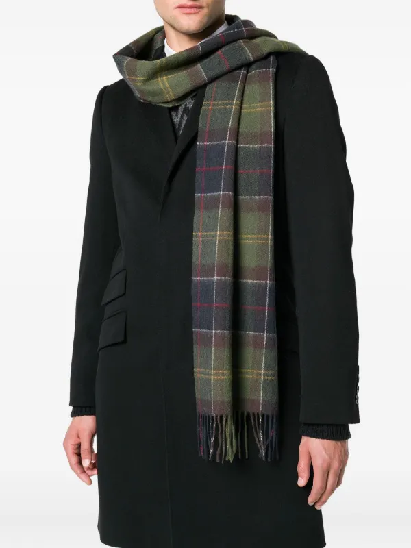 Barbour Tartan Scarf Green FARFETCH PH - Main Image