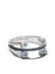 Image 1 of Delfina Delettrez 18kt white gold, sapphire and aquamarine Linked Dots ring