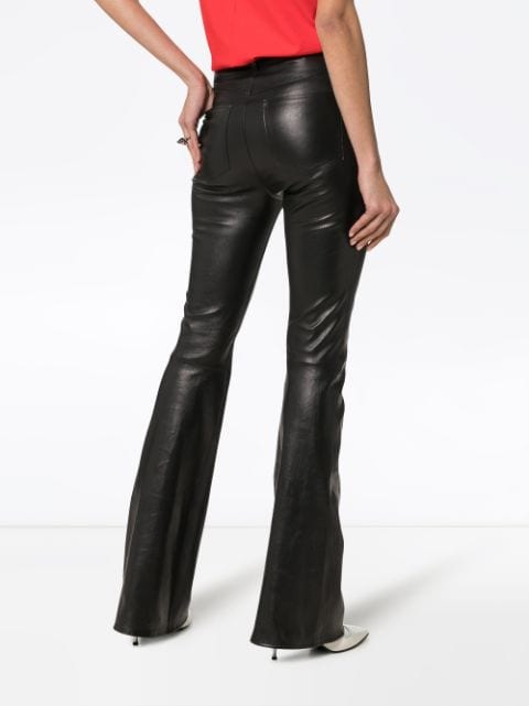 Sprwmn High-Waisted Flared Leather Trousers | Farfetch.com