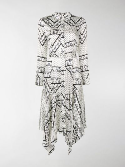 ganni blakely silk dress