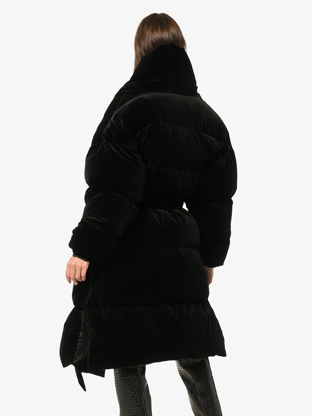 фото Alexandre vauthier бархатное пальто-пуховик