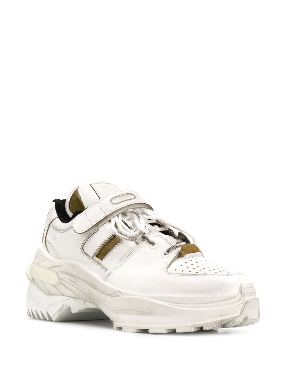 Maison Margiela White Artisanal Leather Low Top Sneakers - Farfetch