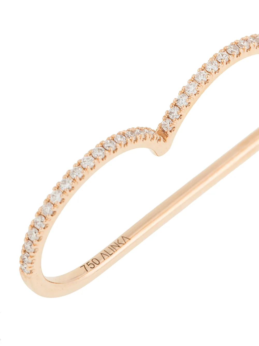 Shop Alinka 18kt Rose Gold Cloud Superfine Diamond Ring