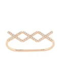 ALINKA 18kt rose gold KATIA TRIO diamond two-finger ring