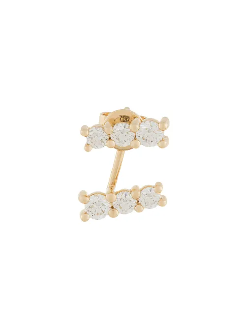 Boucle d'oreille LARA en jaune 18ct ornée de diamants - ALINKA - Modalova