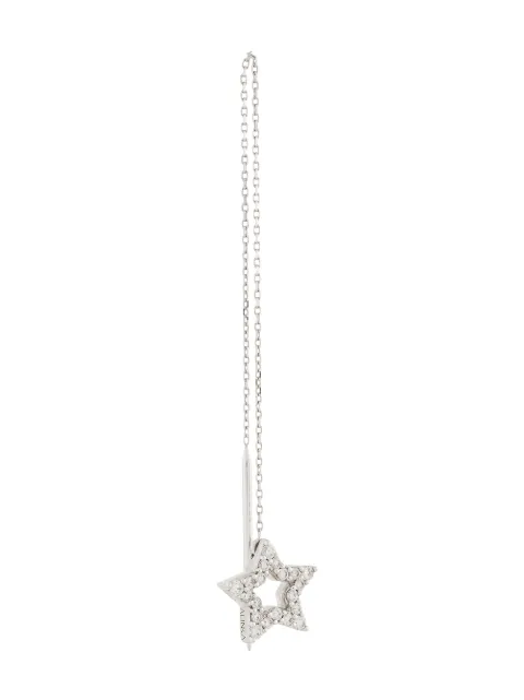 ALINKA Orecchini STASIA con stella pendente in oro bianco 18ct e diamanti