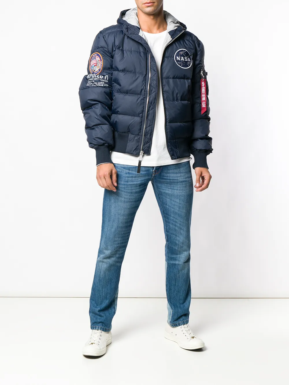 фото Alpha industries дутая куртка-бомбер