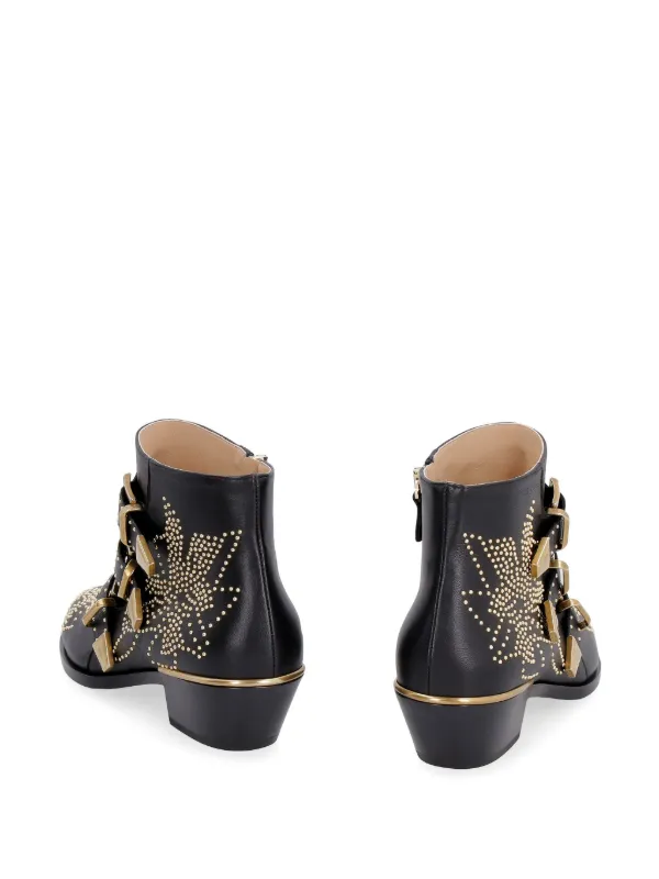 Chloe Susanna 30mm Studded Ankle Boots Black FARFETCH AO