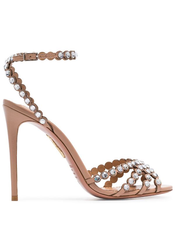 Shop Aquazzura Tequila 105mm Sandals With Express Delivery Farfetch