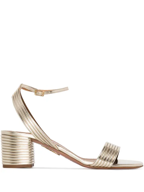 Aquazzura Sundance 50mm leather sandals