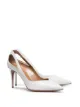 Image 2 of Aquazzura white shiva 85 leather pumps