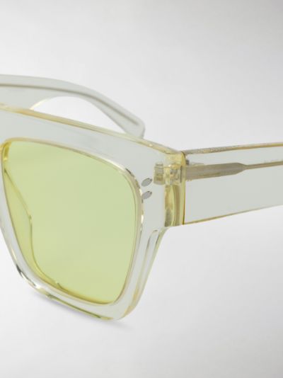 stella mccartney yellow square sunglasses