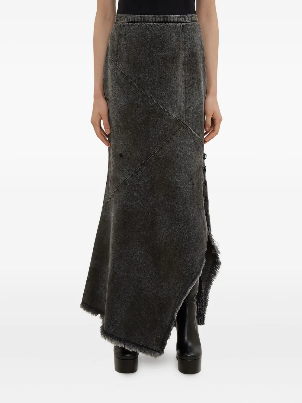 Olivier Theyskens jupe longue en jean | gris | Image 1