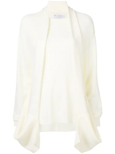 JW ANDERSON JW ANDERSON OVERSIZED CARDIGAN - WHITE