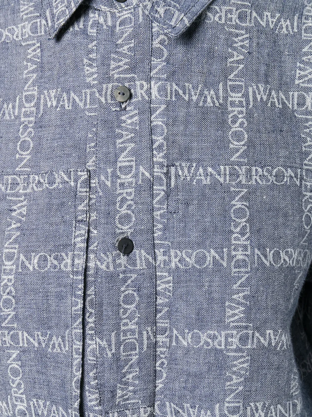 JW Anderson tuniek met roosterlogo Blauw