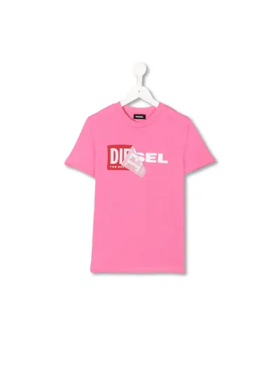 diesel peel logo t shirt