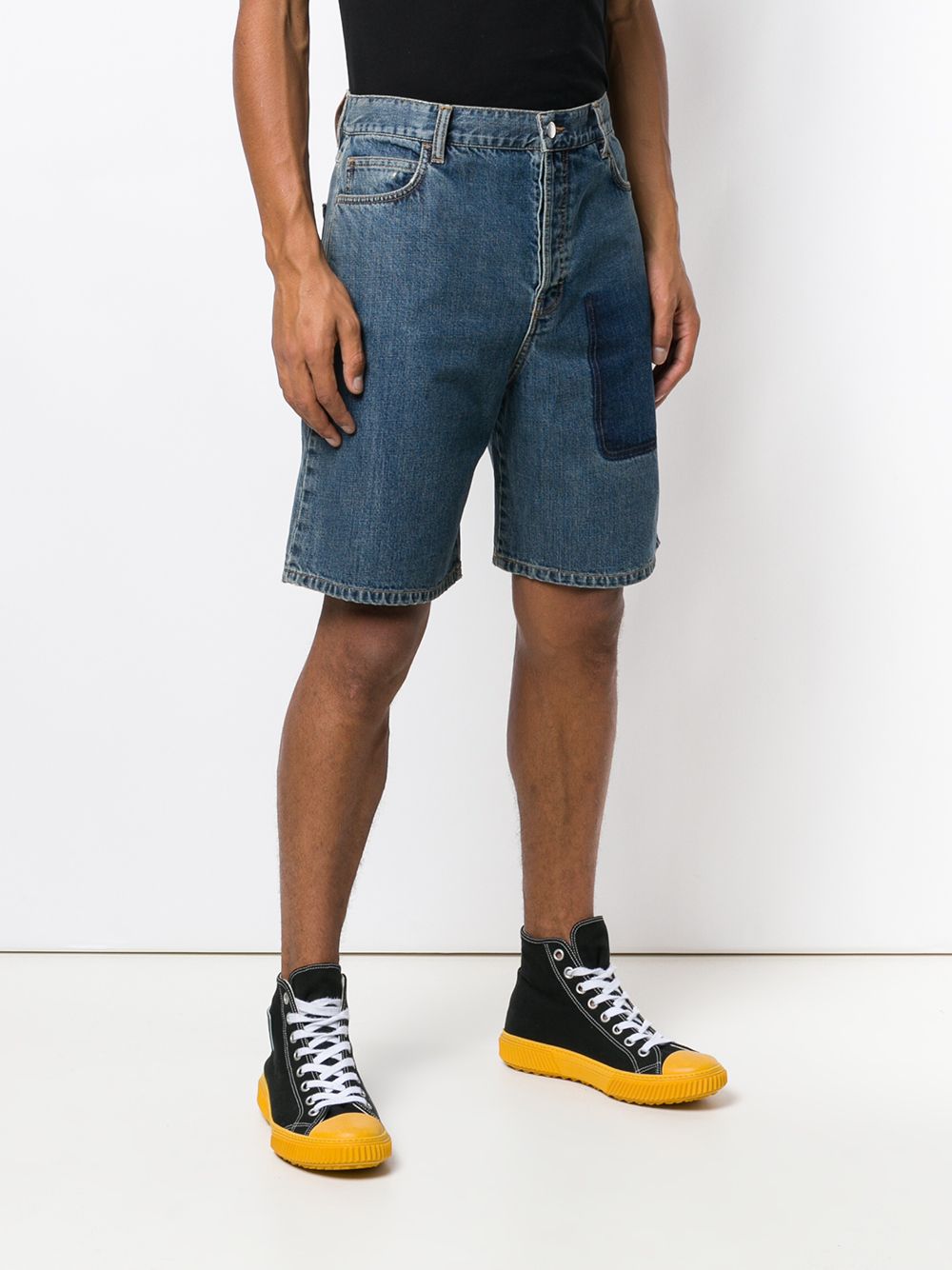 JW Anderson Mid Blue Shaded Pocket Detail Denim Shorts - Farfetch