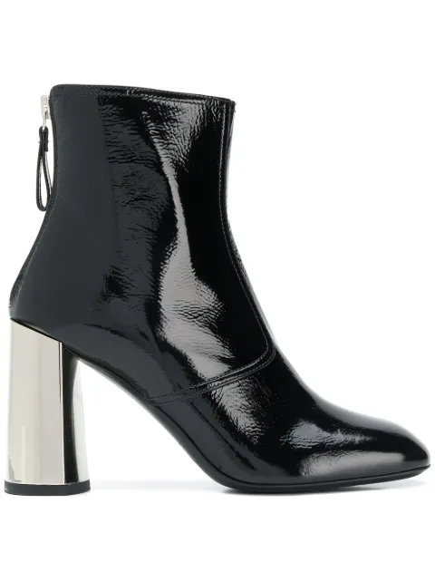 PREMIATA PREMIATA METALLIC HEEL ANKLE BOOTS - BLACK